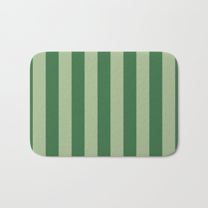 Vertical Stripes Sage Green Vertical Lines Vintage Geometric Retro Tropical Modern Minimal Pattern Bath Mat Gallery Image 1