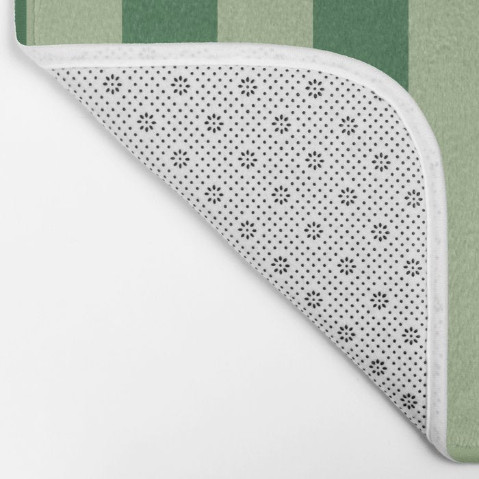 Vertical Stripes Sage Green Vertical Lines Vintage Geometric Retro Tropical Modern Minimal Pattern Bath Mat Gallery Image 2