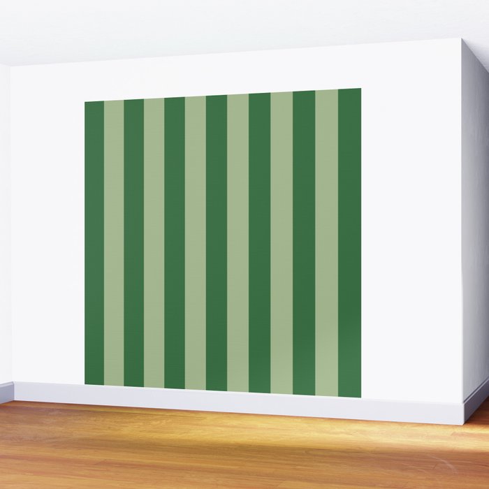 Vertical Stripes Sage Green Vertical Lines Vintage Geometric Retro Tropical Modern Minimal Pattern Wall Mural Gallery Image 2