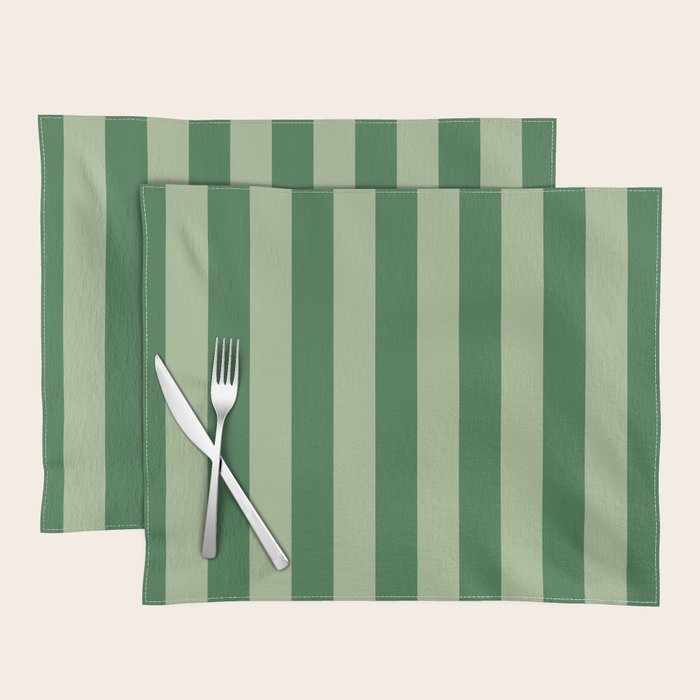 Vertical Stripes Sage Green Vertical Lines Vintage Geometric Retro Tropical Modern Minimal Pattern Placemat Gallery Image 1