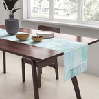 Sea Glass Tiles Watercolor Table Runner Gallery Image 2