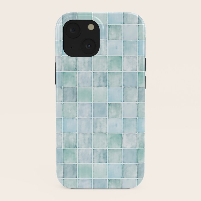Sea Glass Tiles Watercolor iPhone Case Gallery Image 38