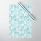 Sea Glass Tiles Watercolor Wrapping Paper Gallery Image 1