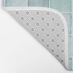 Sea Glass Tiles Watercolor Bath Mat Gallery Image 2