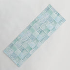 Sea Glass Tiles Watercolor Yoga Mat Gallery Image 1