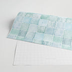 Sea Glass Tiles Watercolor Wrapping Paper Gallery Image 2