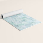 Sea Glass Tiles Watercolor Yoga Mat Gallery Image 2
