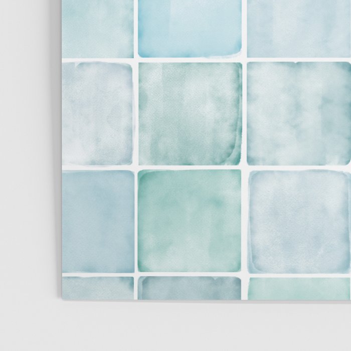 Sea Glass Tiles Watercolor Poster Gallery Image 3