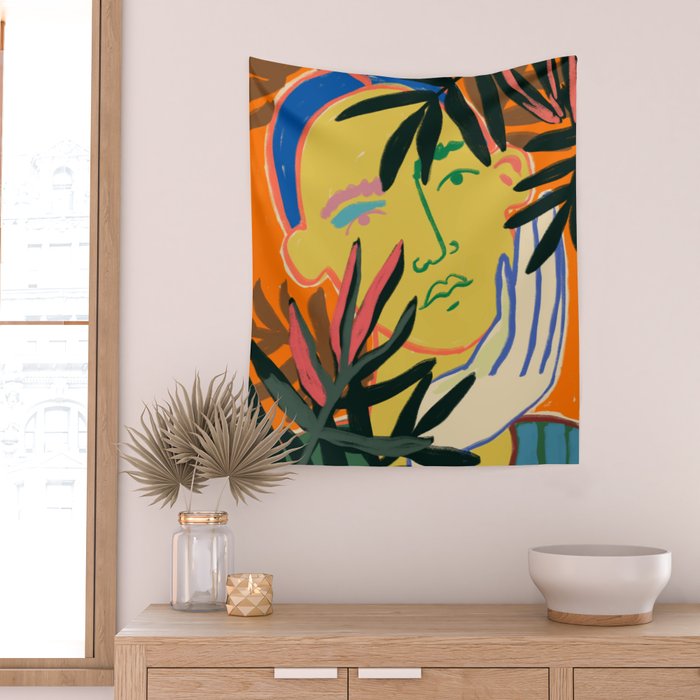THINKING OF FALL Wall Tapestry Gallery Image 2