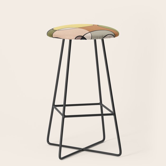 Abstract Line Art 08 Stool Gallery Image 1