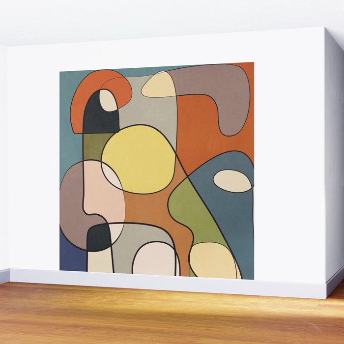 Abstract Line Art 08 Wall Mural Gallery Image 2