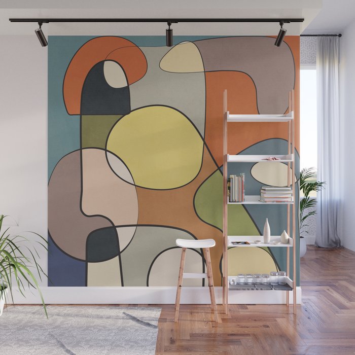 Abstract Line Art 08 Wall Mural Gallery Image 1
