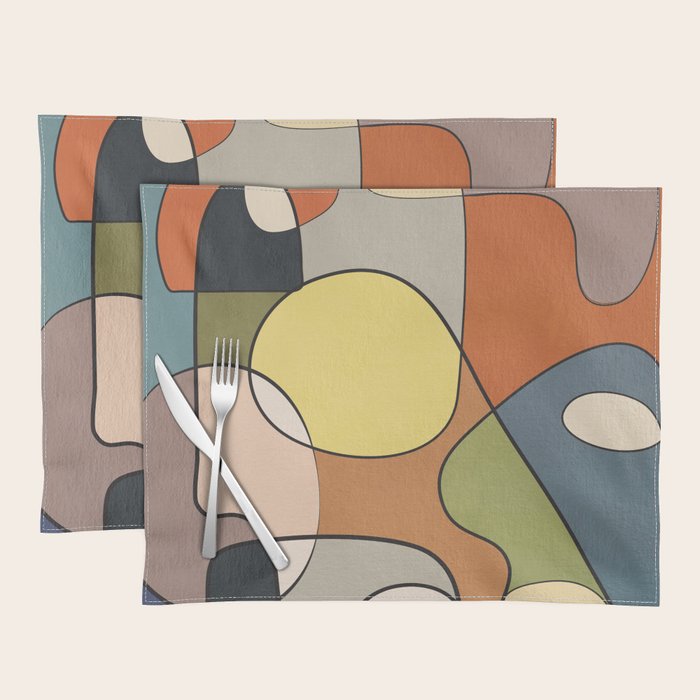 Abstract Line Art 08 Placemat Gallery Image 1