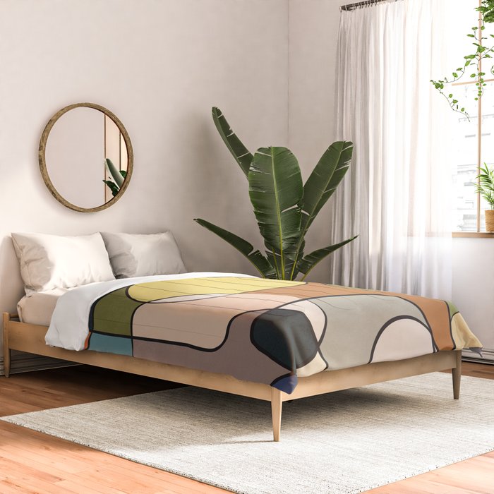 Abstract Line Art 08 Comforter Gallery Image 2