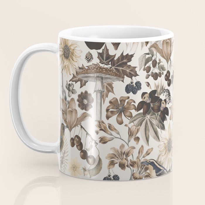 Autumn Garden With Birds In Warm Fall Colors Coffee Mug Gallery Image 3