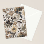 Autumn Garden With Birds In Warm Fall Colors Stationery Card Gallery Image 2