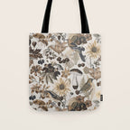 Autumn Garden With Birds In Warm Fall Colors Tote Bag Gallery Image 1