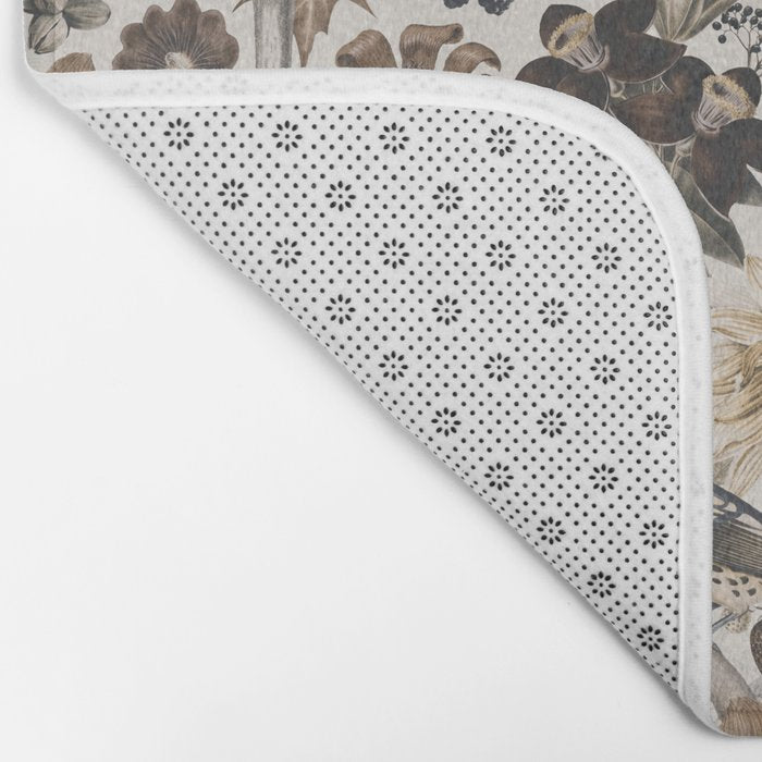 Autumn Garden With Birds In Warm Fall Colors Bath Mat Gallery Image 2