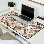Autumn Garden With Birds In Warm Fall Colors Desk Mat Gallery Image 2