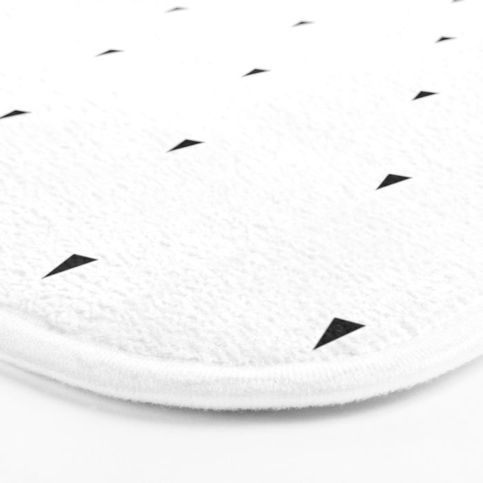 Black and white triangle pattern Bath Mat Gallery Image 3