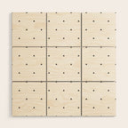 Black and white triangle pattern Wood Wall Art Gallery Image 1