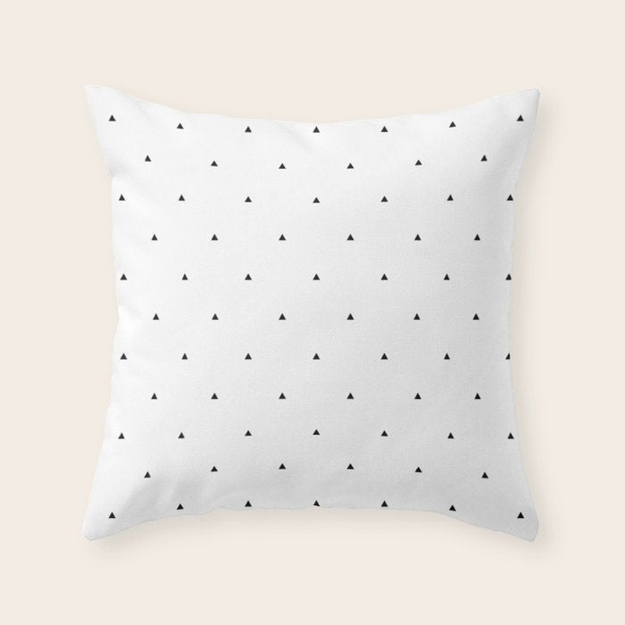 Black and white triangle pattern Throw Pillow Gallery Image 6