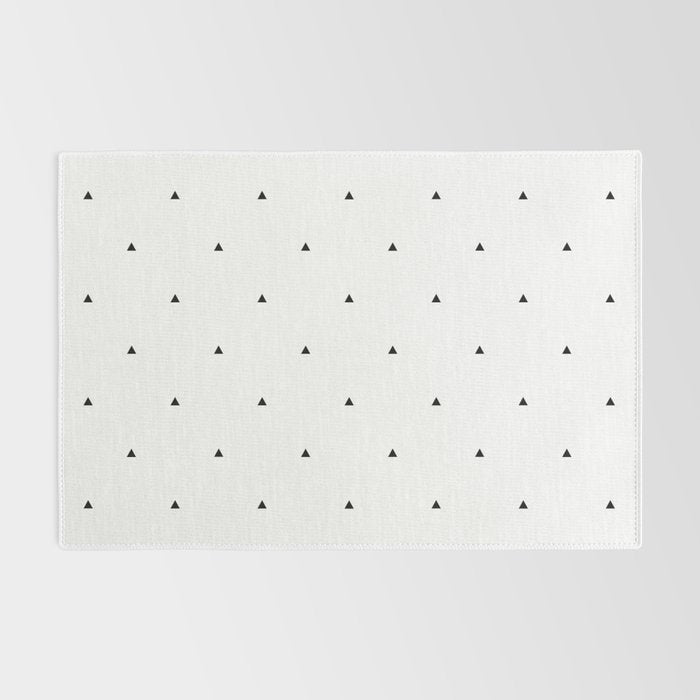 Black and white triangle pattern Rug Gallery Image 2