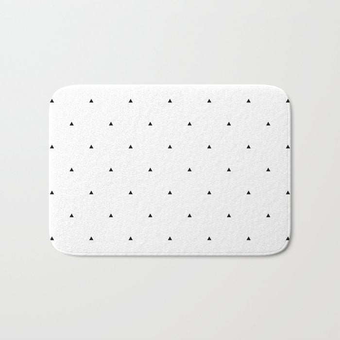Black and white triangle pattern Bath Mat Gallery Image 1