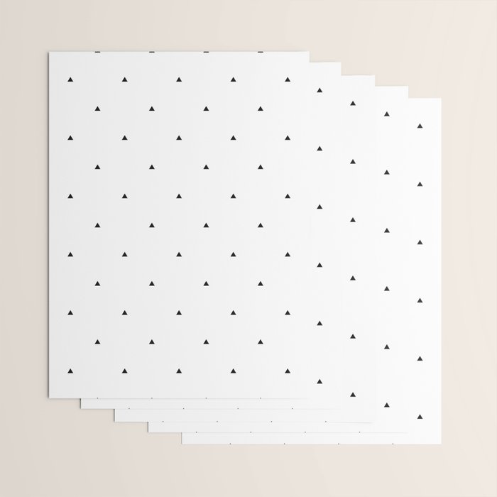 Black and white triangle pattern Wrapping Paper Gallery Image 3