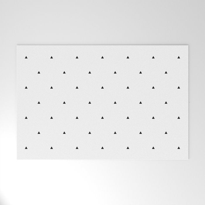 Black and white triangle pattern Welcome Mat Gallery Image 1