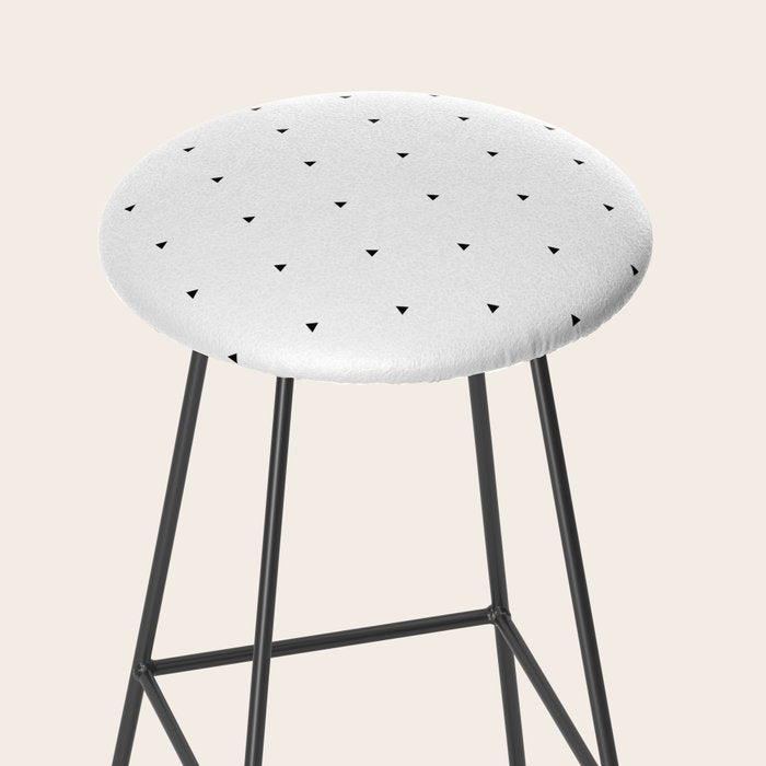 Black and white triangle pattern Stool Gallery Image 2
