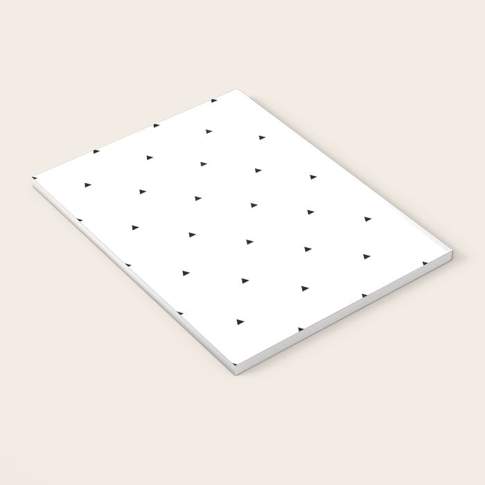 Black and white triangle pattern Notebook Gallery Image 3