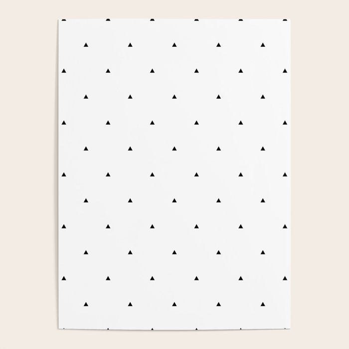 Black and white triangle pattern Poster Gallery Image 4
