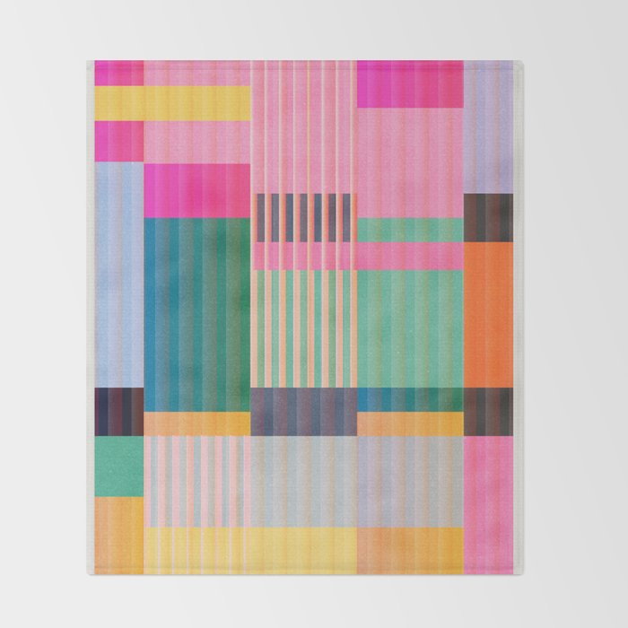 Colorful Geometric Abstract Art 22 Throw Blanket Gallery Image 2