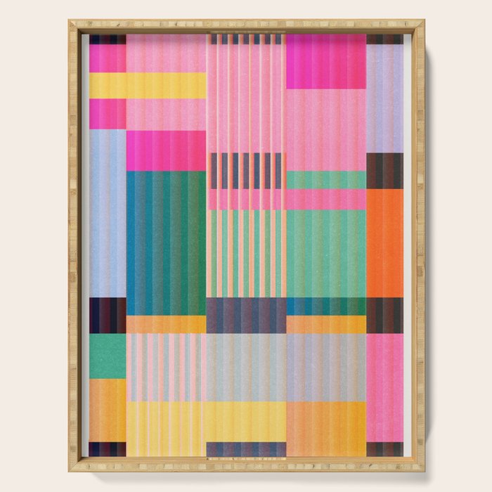 Colorful Geometric Abstract Art 22 Serving Tray Gallery Image 1