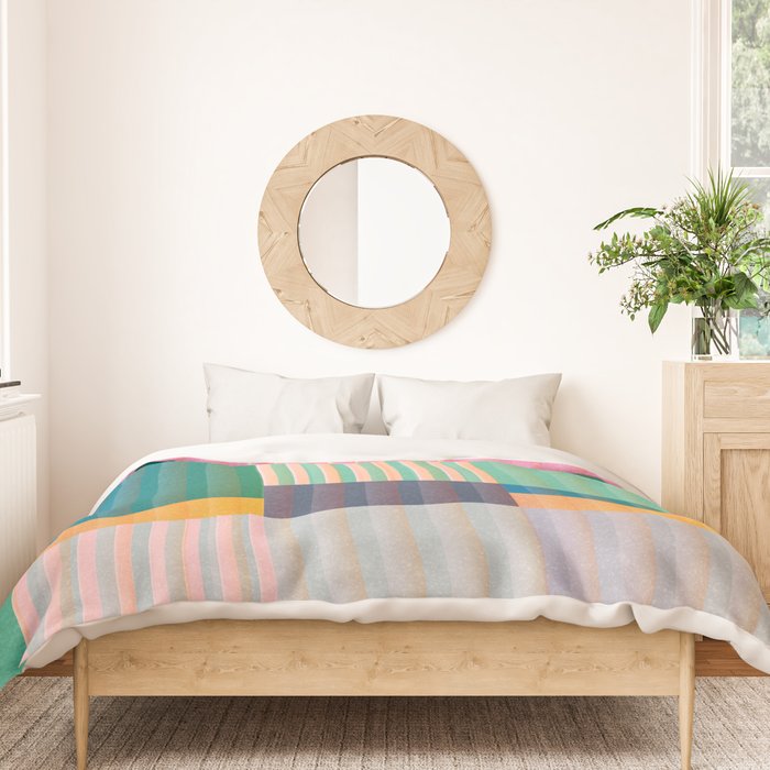 Colorful Geometric Abstract Art 22 Duvet Cover Gallery Image 3