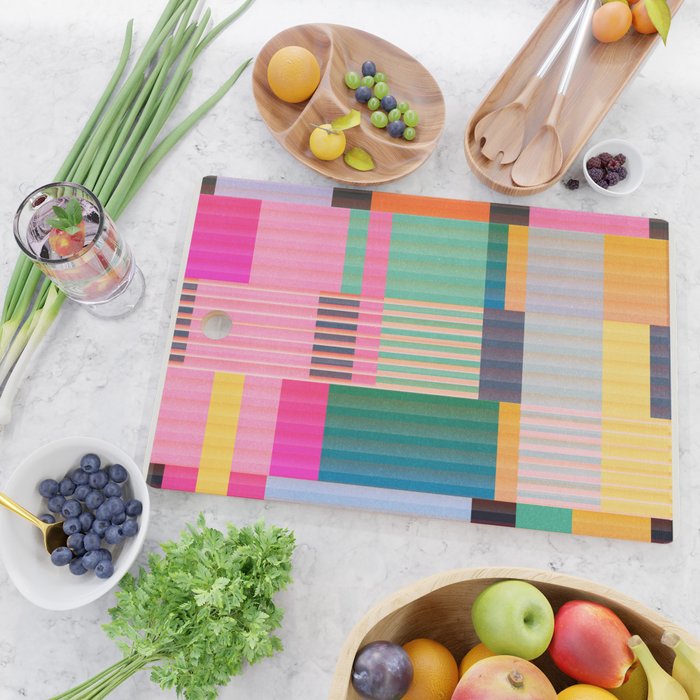 Colorful Geometric Abstract Art 22 Cutting Board Gallery Image 2