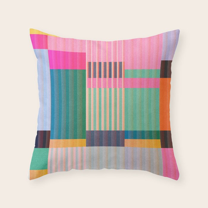 Colorful Geometric Abstract Art 22 Throw Pillow Gallery Image 6