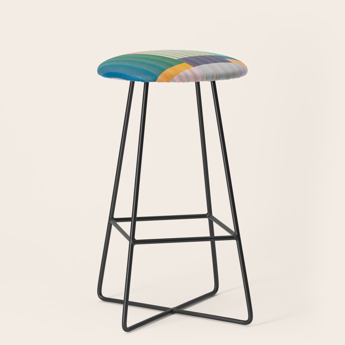 Colorful Geometric Abstract Art 22 Stool Gallery Image 1