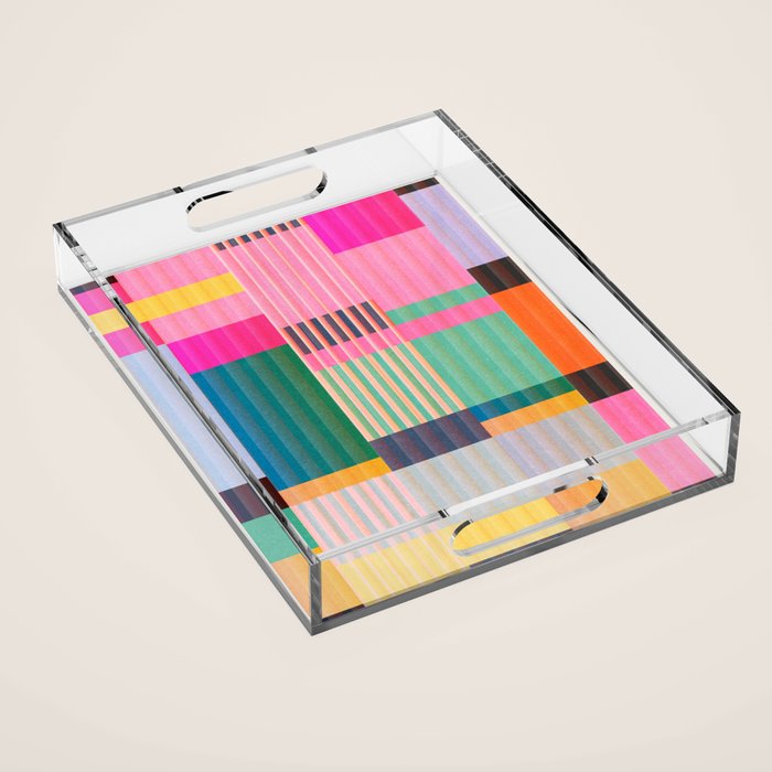 Colorful Geometric Abstract Art 22 Acrylic Tray Gallery Image 1