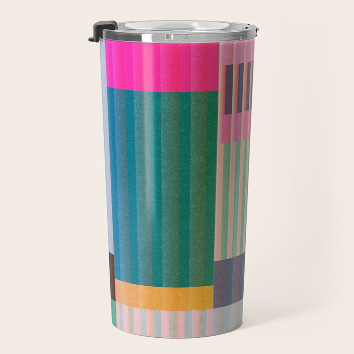 Colorful Geometric Abstract Art 22 Travel Mug Gallery Image 3