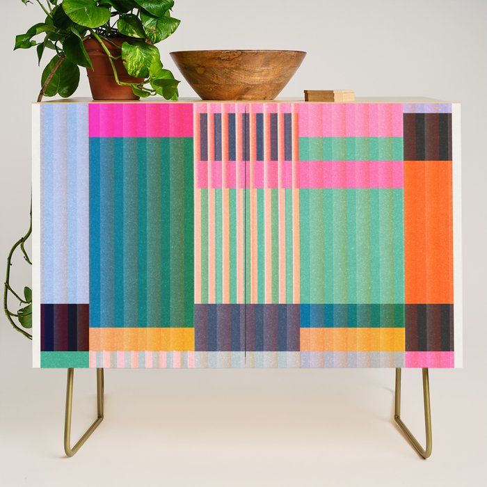 Colorful Geometric Abstract Art 22 Credenza Gallery Image 1