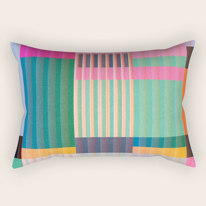 Colorful Geometric Abstract Art 22 Rectangular Pillow Gallery Image 2