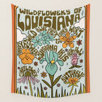 Louisiana Wildflowers Wall Tapestry Gallery Image 4