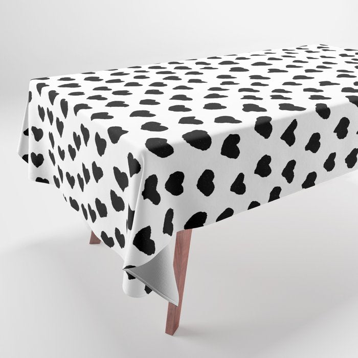 Black Heart Tablecloth Gallery Image 1