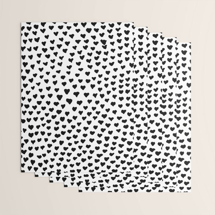 Black Heart Wrapping Paper Gallery Image 3