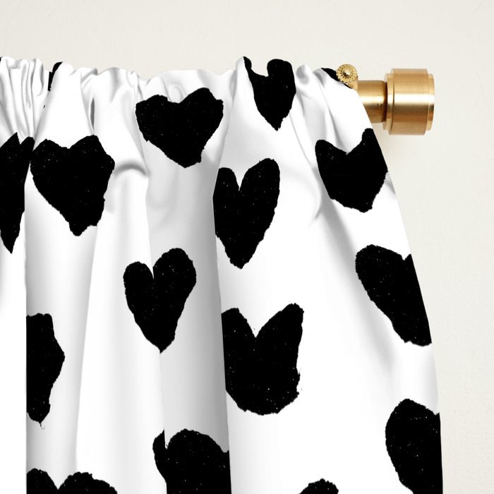 Black Heart Window Curtain Gallery Image 2