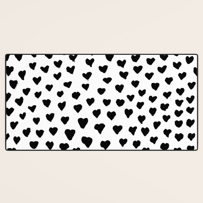 Black Heart Desk Mat Gallery Image 3