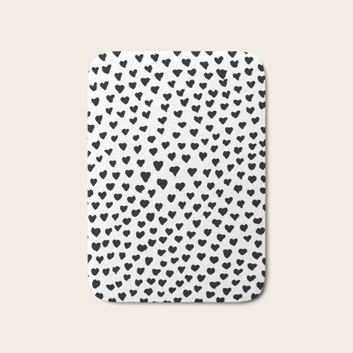 Black Heart Bath Mat Gallery Image 1