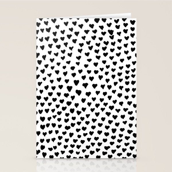 Black Heart Stationery Card Gallery Image 1